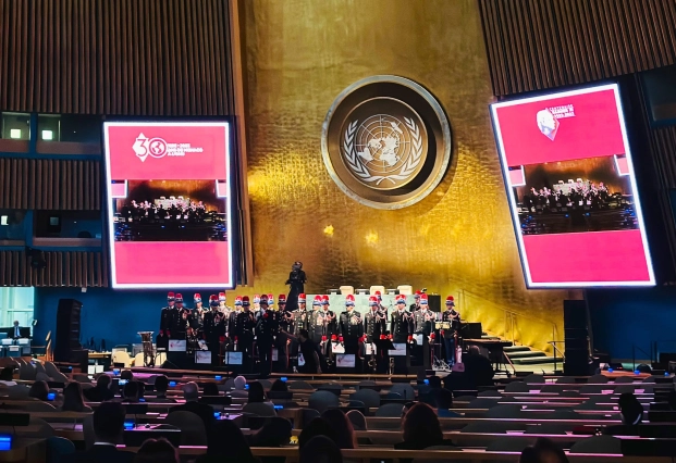 The Orchestra of the Palace Guards centre stage to celebrate the thirtieth anniversary of Monaco’s admission to the United Nations